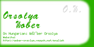 orsolya wober business card